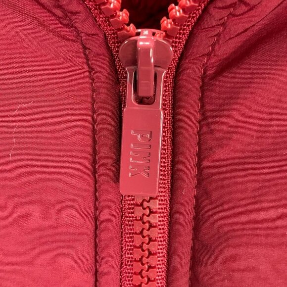 PINK Victorias Secret Sweatshirt Womens XS Fuzzy Fleece 1/4 Zip Pullover Pockets - Picture 6 of 10